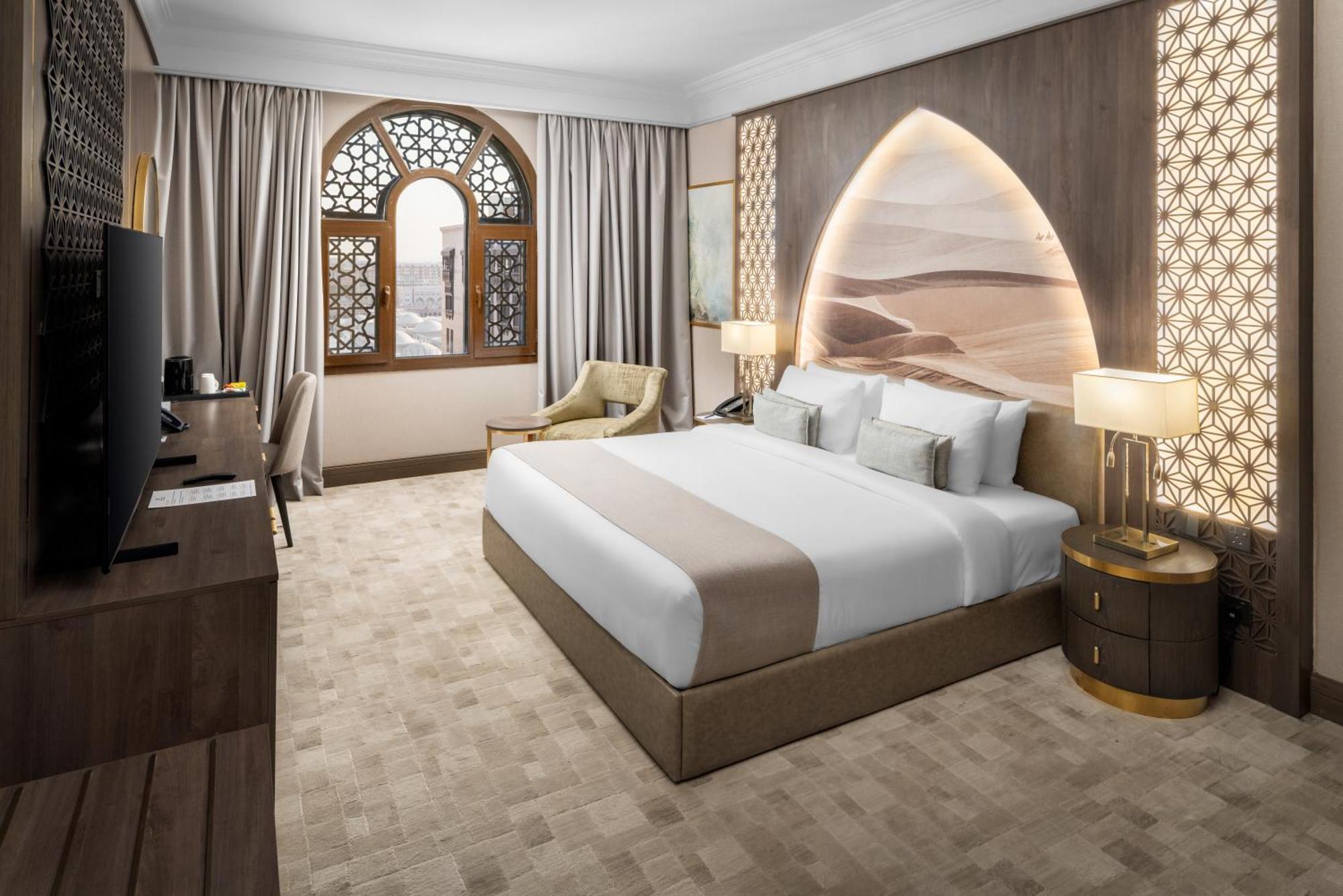 Dar Aleiman Al Haram Otel Medine Dış mekan fotoğraf A guest room at the hotel